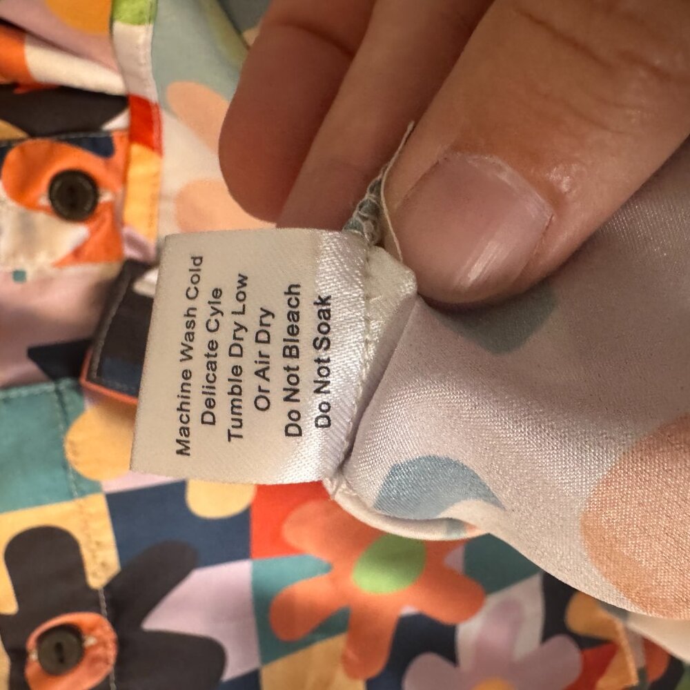 Dusen Dusen Multicolor Daisy Pattern Button Down … - image 8